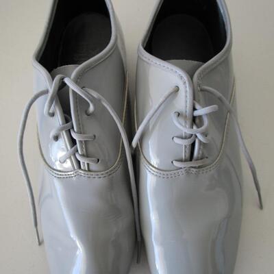#49 Men's After 6 patent leather tuxedo shoes, sizw 9W