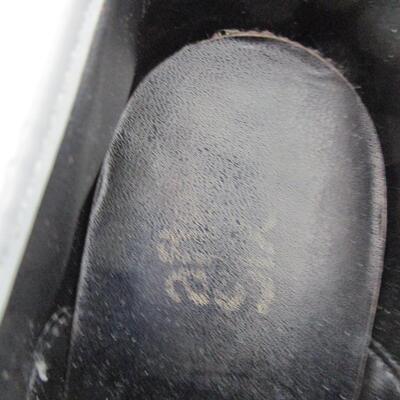 #49 Men's After 6 patent leather tuxedo shoes, sizw 9W