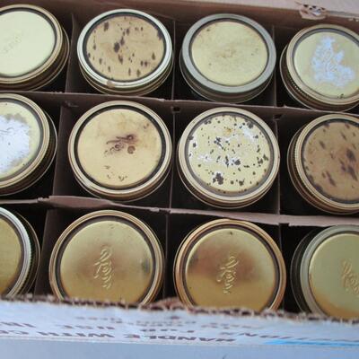 #57 12 Vintage Kerr wide mouth quart Jars