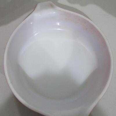 #79 Vintage Pyrex bowl rust color with wheat