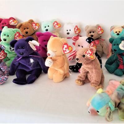 Lot #95  Large Beanie Baby lot (1997-2001) with tags - some desirable