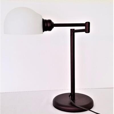 Lot #119  Glass/Metal Adjustable Desk Lamp