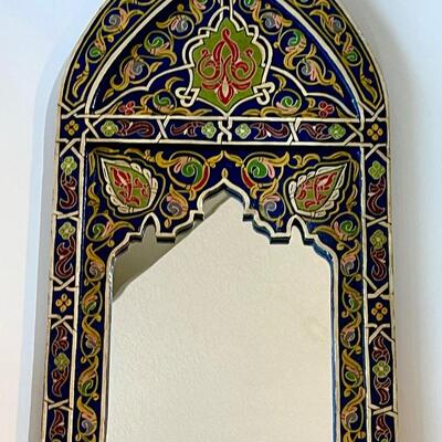 Vintage Handpainted Moroccan Mirror