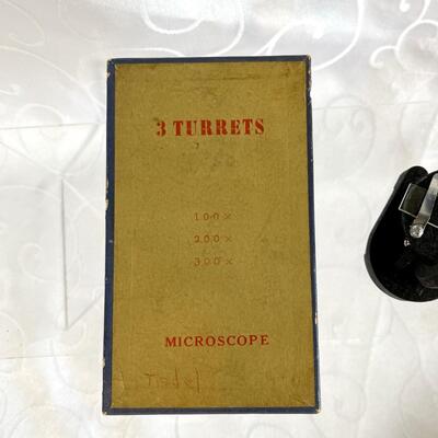 Vintage 3 Turrets Microscope