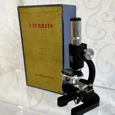 Vintage 3 Turrets Microscope