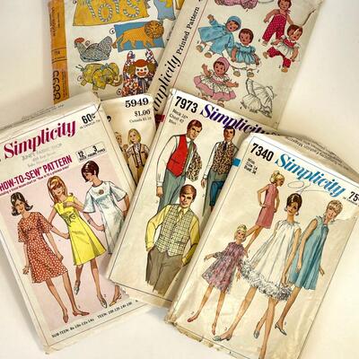 Vintage Sewing Lot 1 - 1960s Patterns