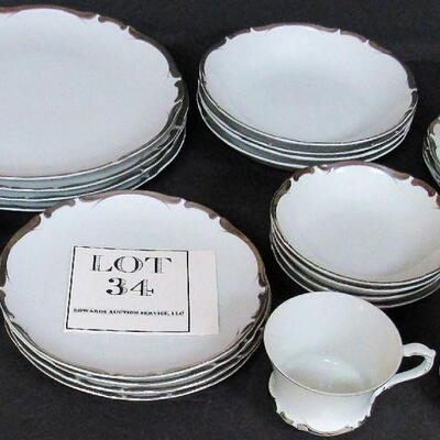 Set of 4 Beautiful Vintage Starlight Pattern Fine China Dishes