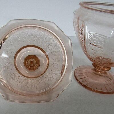 Pink Depression Glass, Princess Covered Candy Dish