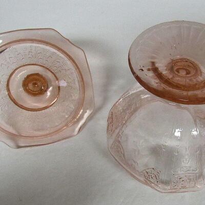 Pink Depression Glass, Princess Covered Candy Dish