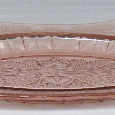 Pink Depression Glass, Adam Platter, 11 1/2"