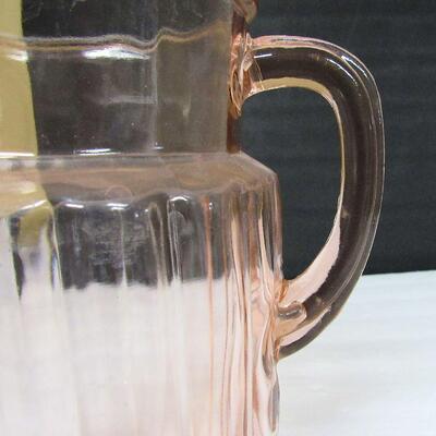 Pink Depression Glass Pitcher