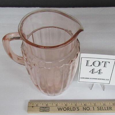 Pink Depression Glass Pitcher