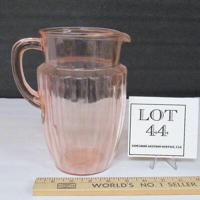 Pink Depression Glass Pitcher