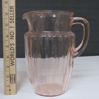 Pink Depression Glass Pitcher