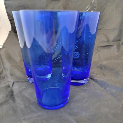 Blue Glass Set of 3