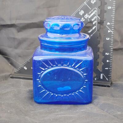Blue Glass Container
