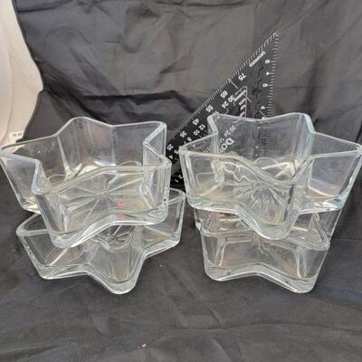 Set of 4 Glass Candy Dishes