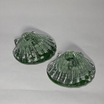 Glass Shell Candle Holders
