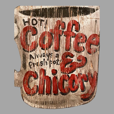 Coffee and Chicory Wood Sign by Koslosky