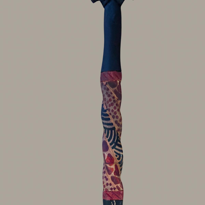 African Carved Wood Walking Cane