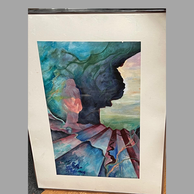 Original Abstract Painting "Private War III" by Kim Howes Zabbia