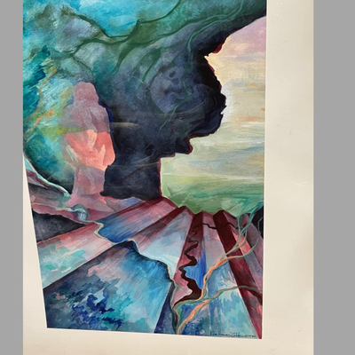 Original Abstract Painting "Private War III" by Kim Howes Zabbia