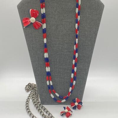 LOT 8: Red White and Blue Fashion Jewelry and more