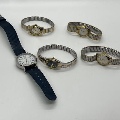 LOT 21: Five Ladies Fashion Watches - Timex & Pulsar