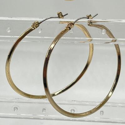 LOT 35: Goldtone Pierced Hoop Earrings - Anne Klein & More