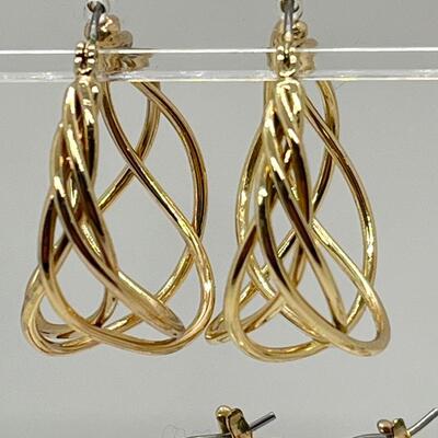 LOT 35: Goldtone Pierced Hoop Earrings - Anne Klein & More
