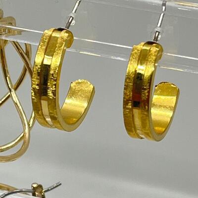 LOT 35: Goldtone Pierced Hoop Earrings - Anne Klein & More