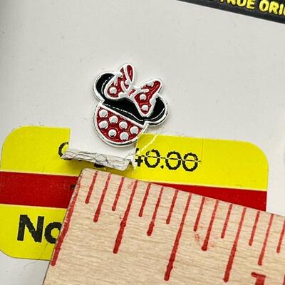 LOT 53: Silver-Plated Minnie & Mickey Pierced Earrings - Disney