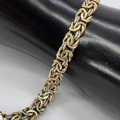 14K YG ~ 8â€ Byzantine Bracelet