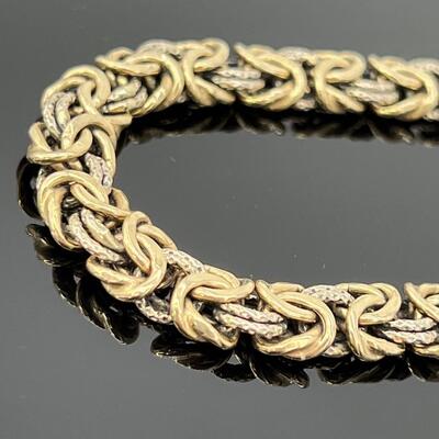 14K YG ~ 8” Byzantine Bracelet