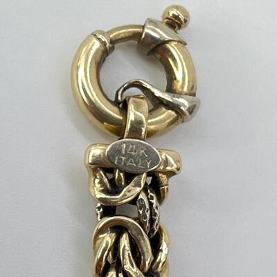 14K YG ~ 8â€ Byzantine Bracelet