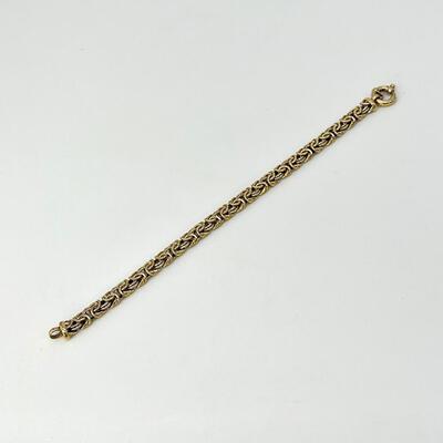14K YG ~ 8” Byzantine Bracelet