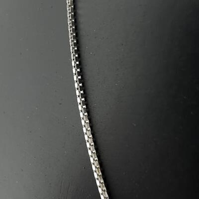 10K WG ~ Three-Tiered Diamond Pendant & 18â€ Box Chain ~ NWT