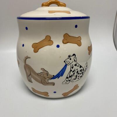 Inspirado Stonelite Dog Biscuit Bone Cookie Jar Canister