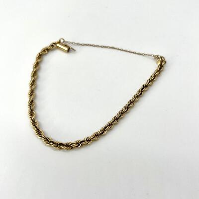 14K YG ~ 7â€ Rope Chain Bracelet