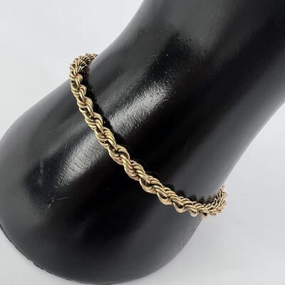 14K YG ~ 7” Rope Chain Bracelet