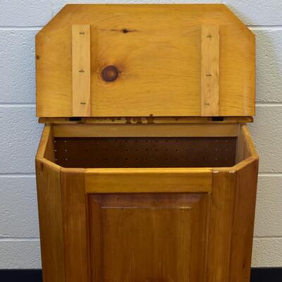 Wooden Hamper / Trash Bin