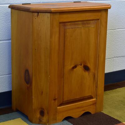 Wooden Hamper / Trash Bin