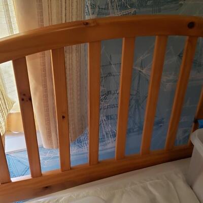 One twin head board and frame