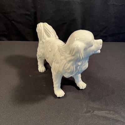 White Ceramic Dog Pekingese