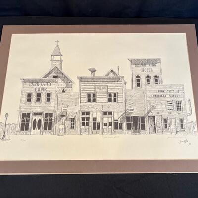 Old Main Street, Park City, Number Print by J.E. Coil 
