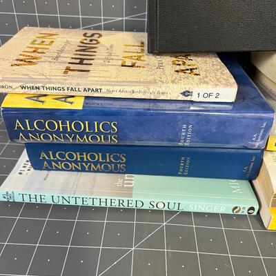 Pile of Self Help Recovery Books 