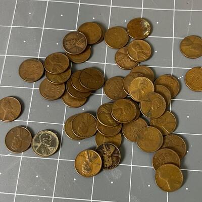 Approximately 50 Wheat Pennies 