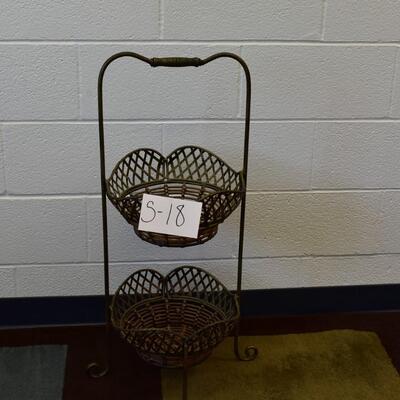 Tiered Metal Woven Baskets