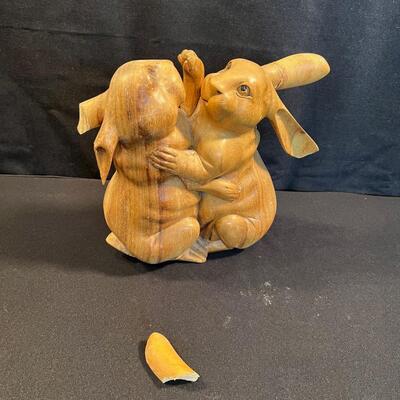 Carved Wood Rabbits, Decoration 