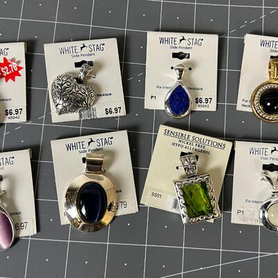 Slide Pendants, All New Lot of 8 